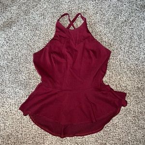 🎆 Maroon Backless Formal Top